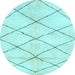 Round Solid Light Blue Modern Rug, abs2936lblu