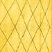 Square Solid Yellow Modern Rug, abs2936yw