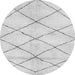 Round Solid Gray Modern Rug, abs2936gry