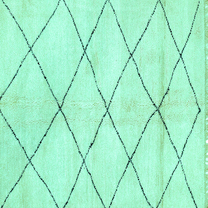 Square Solid Turquoise Modern Rug, abs2936turq