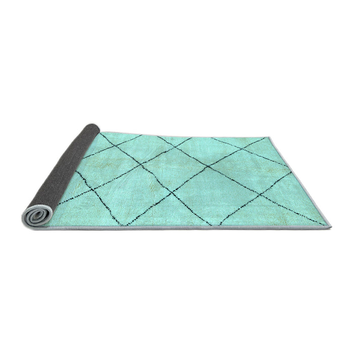 Sideview of Solid Light Blue Modern Rug, abs2936lblu