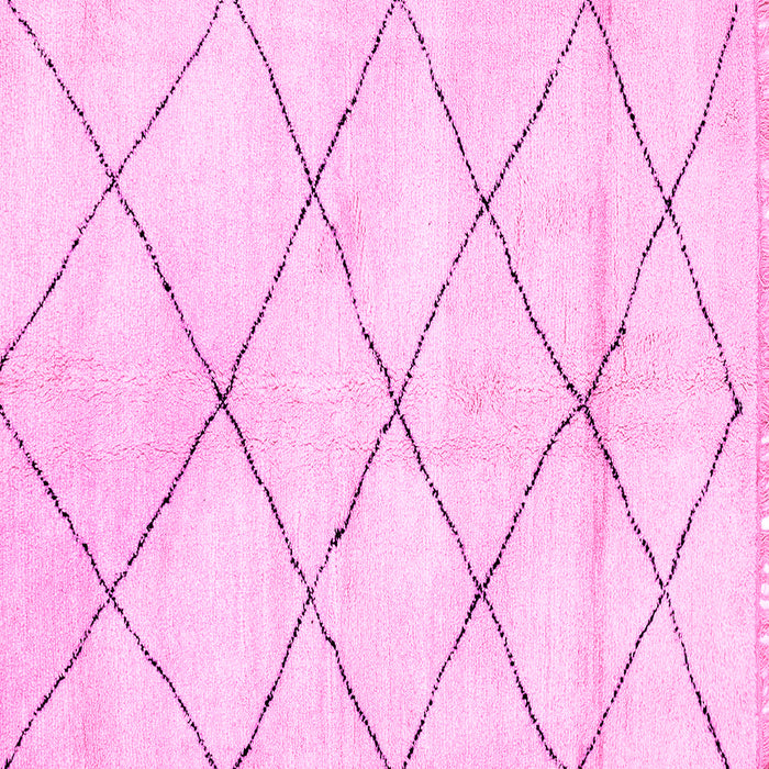 Square Machine Washable Solid Pink Modern Rug, wshabs2936pnk