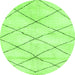 Round Solid Green Modern Rug, abs2936grn