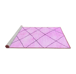 Sideview of Machine Washable Solid Purple Modern Area Rugs, wshabs2936pur