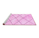 Sideview of Machine Washable Solid Pink Modern Rug, wshabs2936pnk