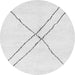 Round Solid Gray Modern Rug, abs2937gry