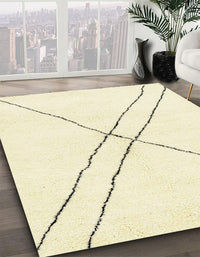 Abstract Khaki Gold Solid Rug, abs2937