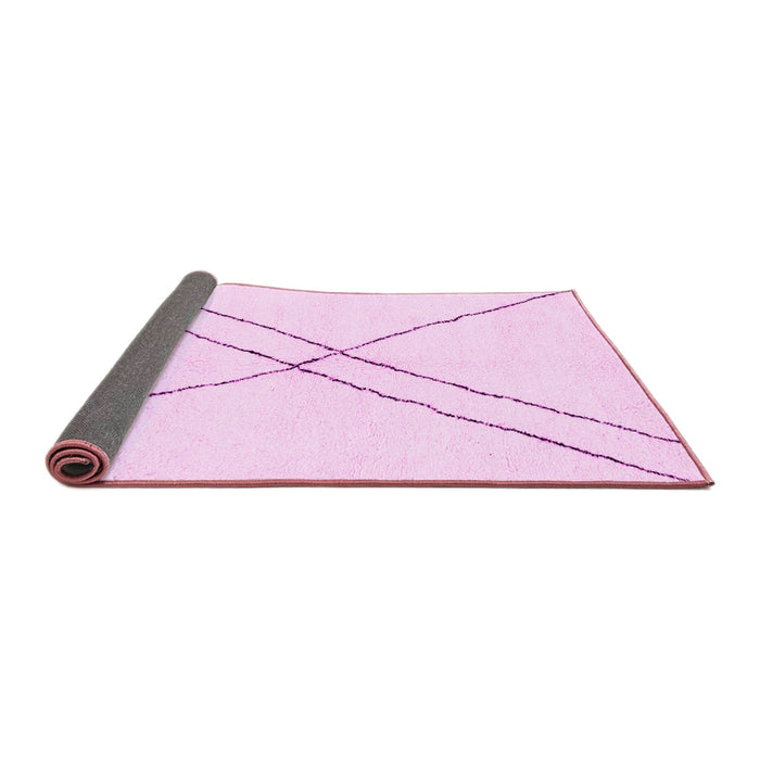 Sideview of Solid Pink Modern Rug, abs2937pnk