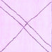 Square Machine Washable Solid Purple Modern Area Rugs, wshabs2937pur