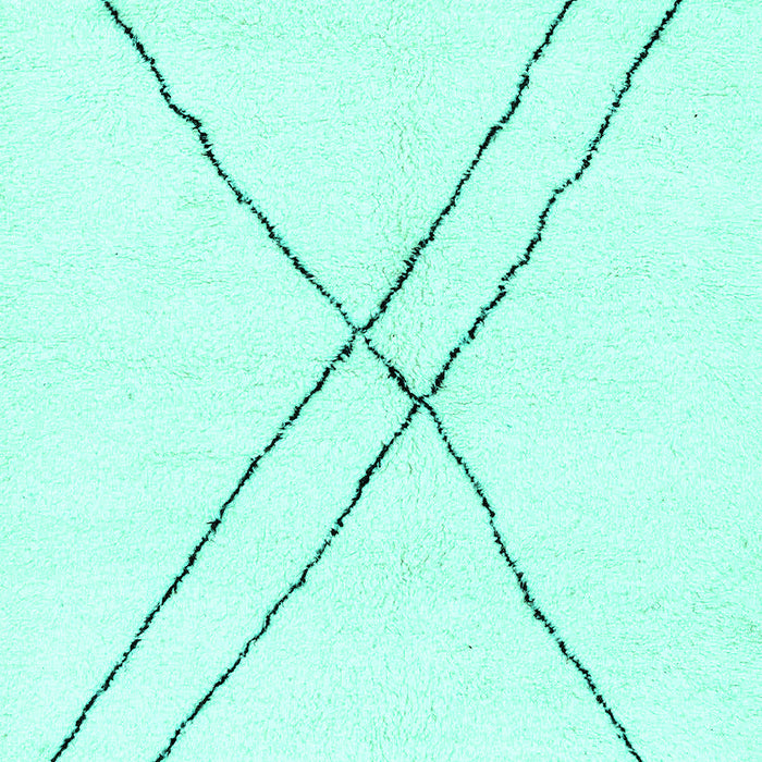 Solid Turquoise Modern Rug, abs2937turq