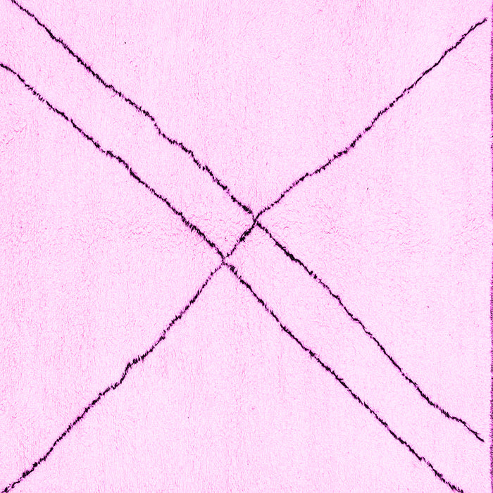 Square Solid Pink Modern Rug, abs2937pnk