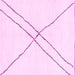 Square Solid Pink Modern Rug, abs2937pnk