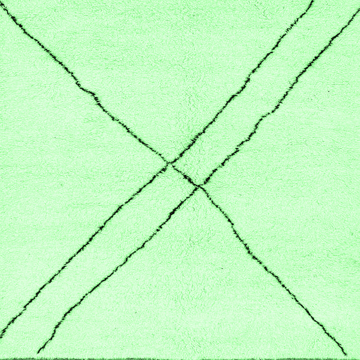 Square Solid Emerald Green Modern Rug, abs2937emgrn