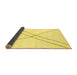 Sideview of Solid Yellow Modern Rug, abs2937yw