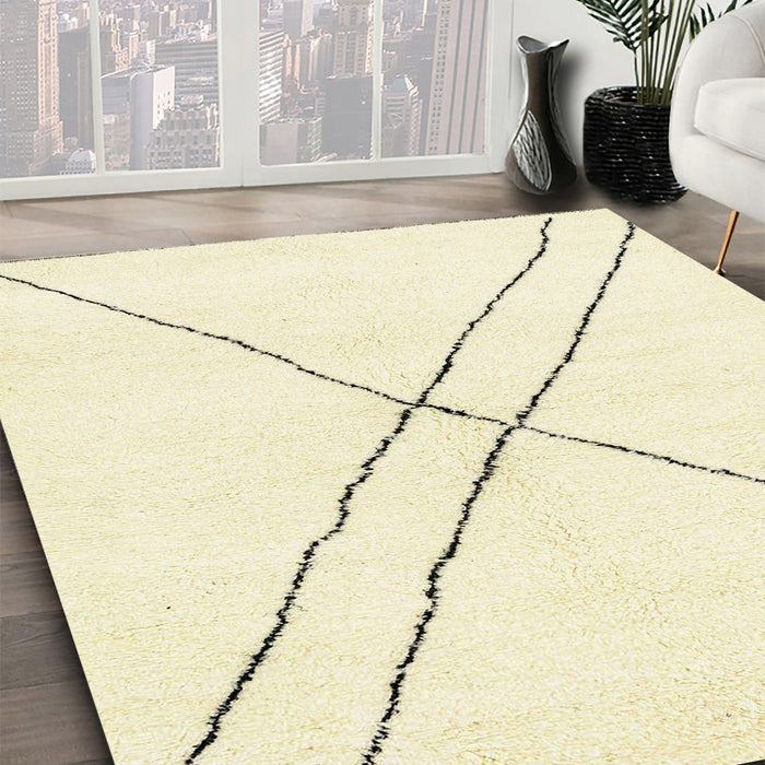 Machine Washable Abstract Khaki Gold Rug in a Family Room, wshabs2937