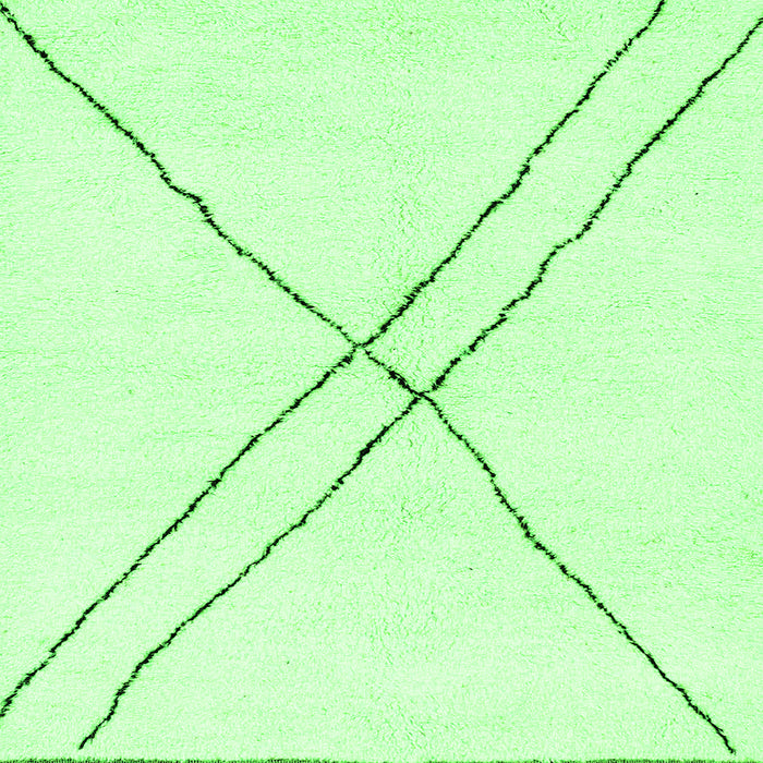 Square Solid Green Modern Rug, abs2937grn