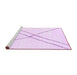 Sideview of Machine Washable Solid Purple Modern Area Rugs, wshabs2937pur