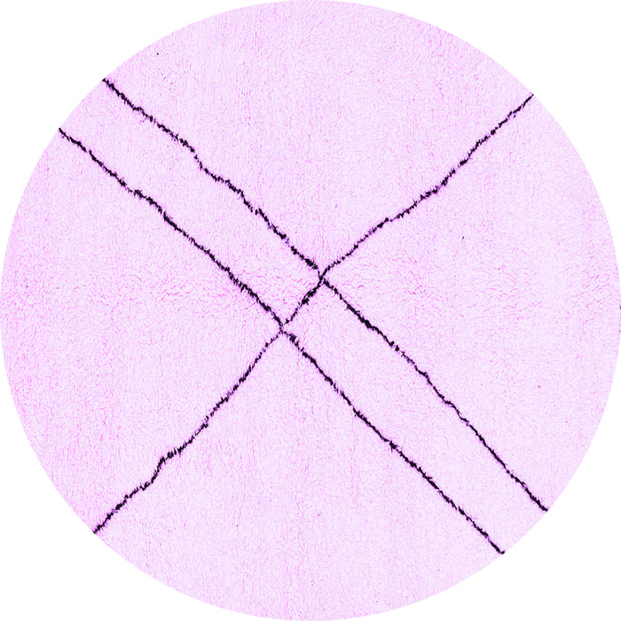 Round Solid Purple Modern Rug, abs2937pur