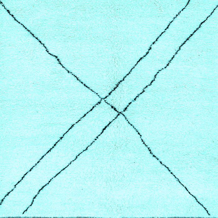 Square Solid Light Blue Modern Rug, abs2937lblu