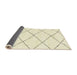 Sideview of Abstract Khaki Gold Solid Rug, abs2938