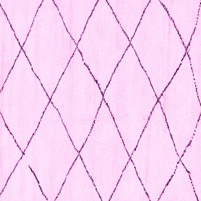 Square Solid Pink Modern Rug, abs2938pnk