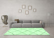 Machine Washable Solid Emerald Green Modern Area Rugs in a Living Room,, wshabs2938emgrn