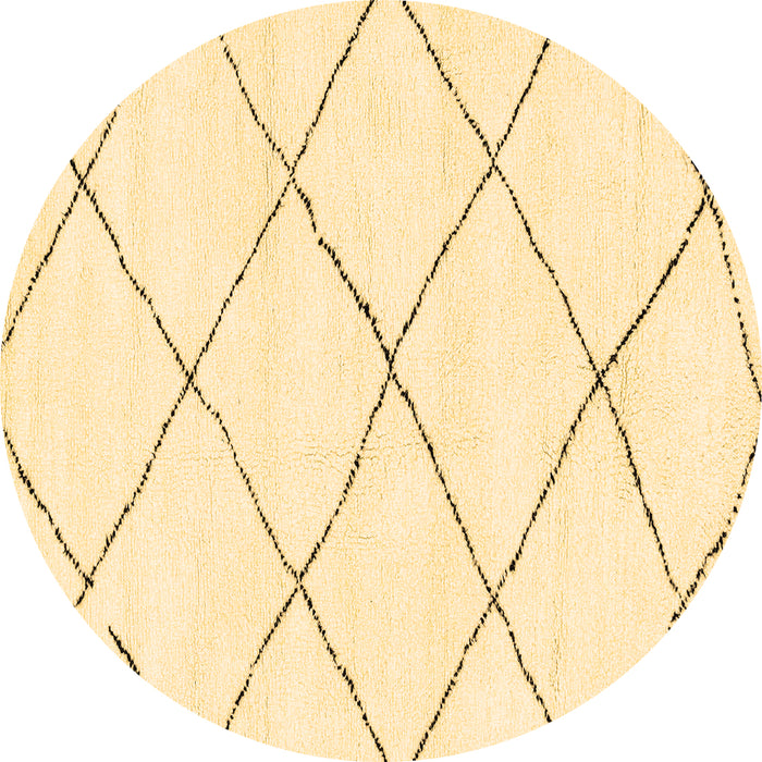 Round Solid Brown Modern Rug, abs2938brn