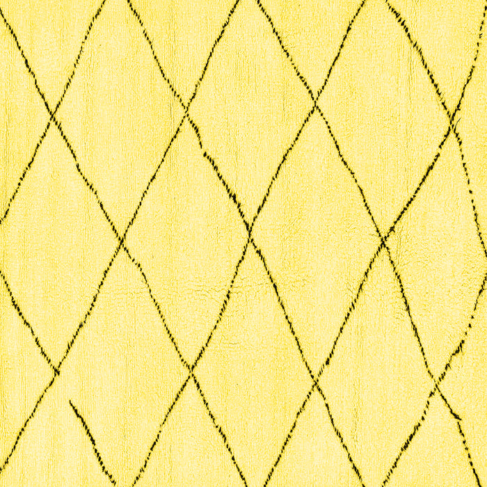 Square Solid Yellow Modern Rug, abs2938yw