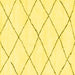 Square Solid Yellow Modern Rug, abs2938yw