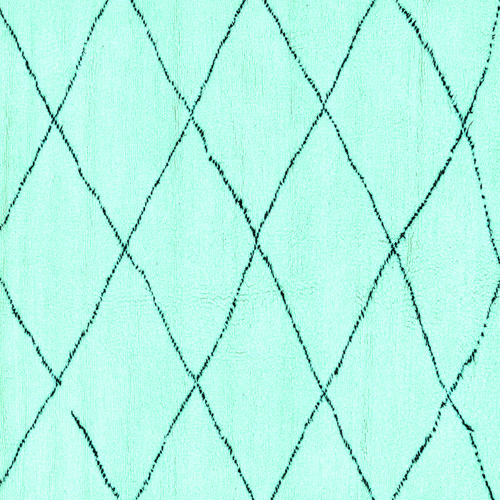 Square Machine Washable Solid Turquoise Modern Area Rugs, wshabs2938turq