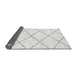 Sideview of Solid Gray Modern Rug, abs2938gry