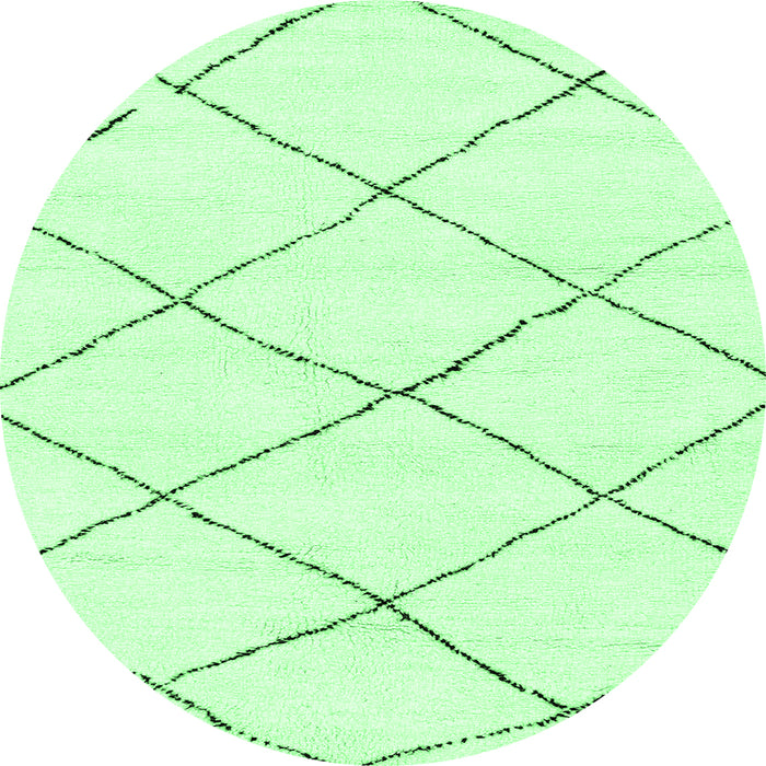 Round Solid Emerald Green Modern Rug, abs2938emgrn