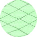 Round Solid Emerald Green Modern Rug, abs2938emgrn