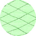 Round Solid Green Modern Rug, abs2938grn