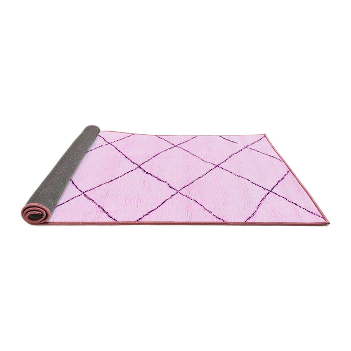 Sideview of Solid Pink Modern Rug, abs2938pnk