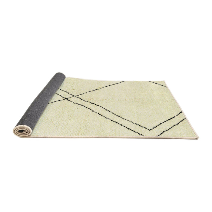 Sideview of Abstract Khaki Gold Solid Rug, abs2939