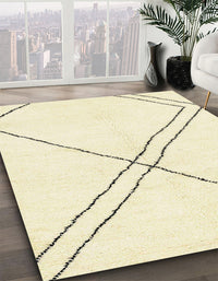 Abstract Khaki Gold Solid Rug, abs2939