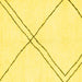 Square Solid Yellow Modern Rug, abs2939yw