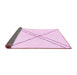 Sideview of Solid Pink Modern Rug, abs2939pnk