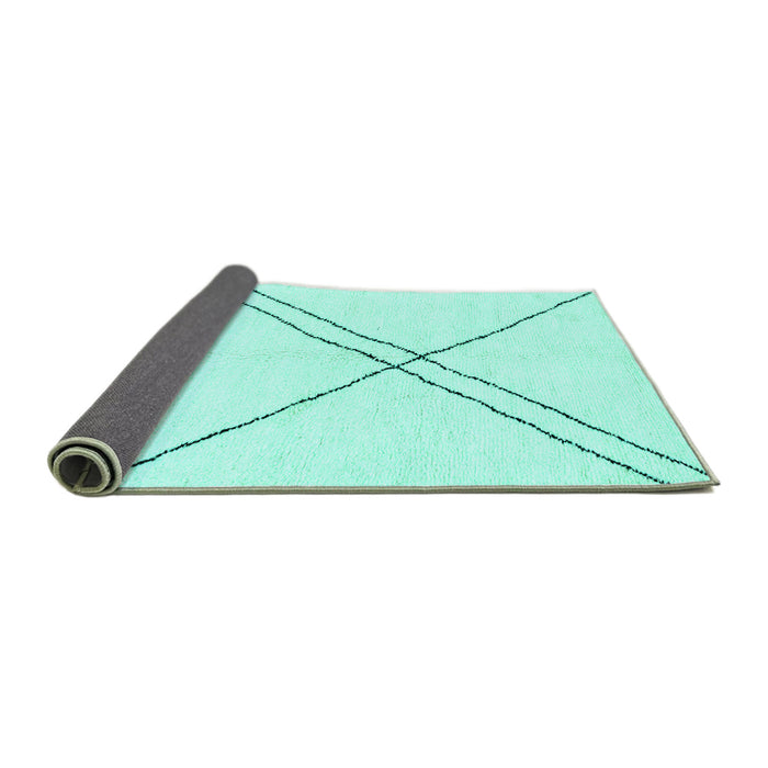 Sideview of Solid Turquoise Modern Rug, abs2939turq