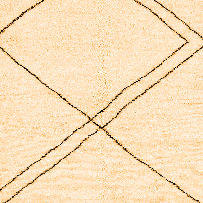 Square Solid Orange Modern Rug, abs2939org