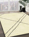 Abstract Khaki Gold Solid Rug in Family Room, abs2939