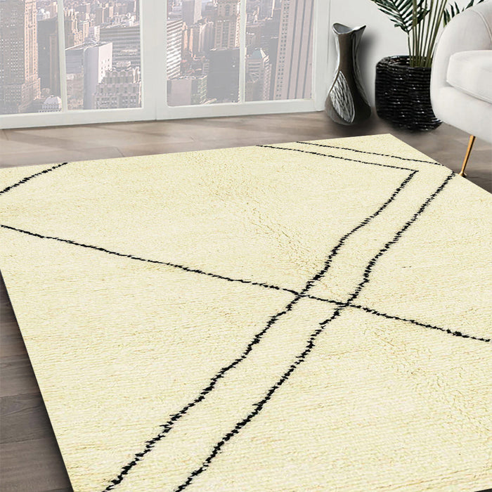 Machine Washable Abstract Khaki Gold Rug in a Family Room, wshabs2939
