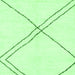 Square Solid Green Modern Rug, abs2939grn