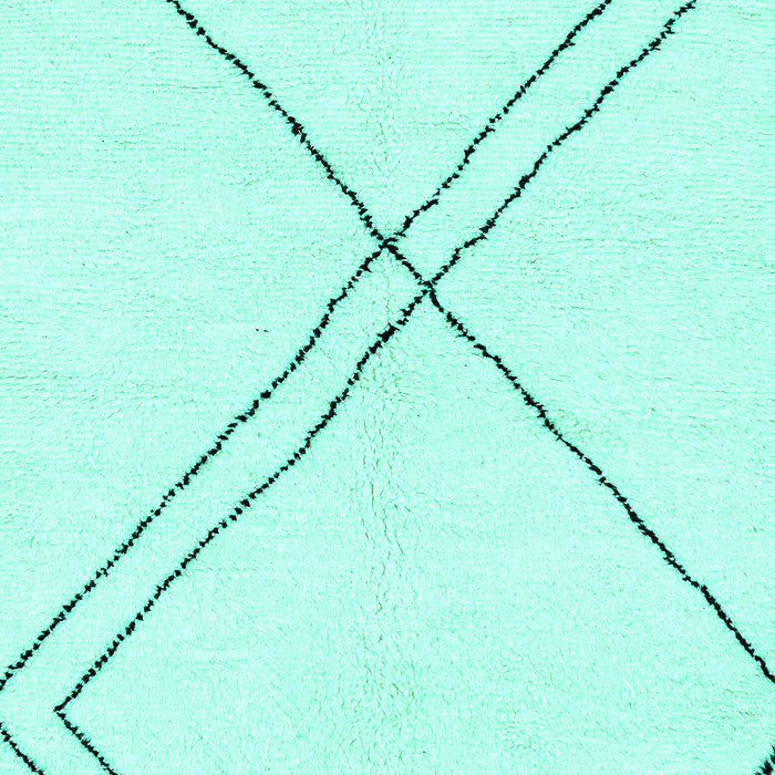 Machine Washable Solid Turquoise Modern Area Rugs, wshabs2939turq