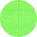 Round Oriental Green Modern Rug, abs293grn