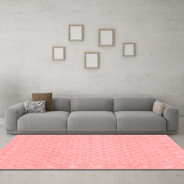 Modern Red Washable Rugs