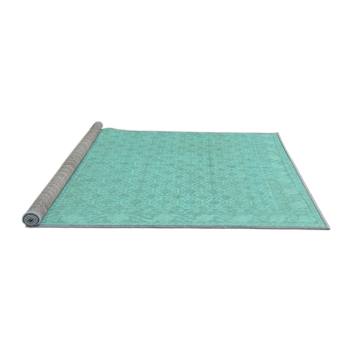 Sideview of Machine Washable Oriental Light Blue Modern Rug, wshabs293lblu