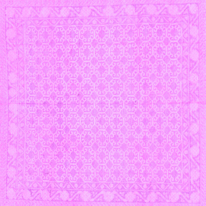 Square Machine Washable Oriental Purple Modern Area Rugs, wshabs293pur