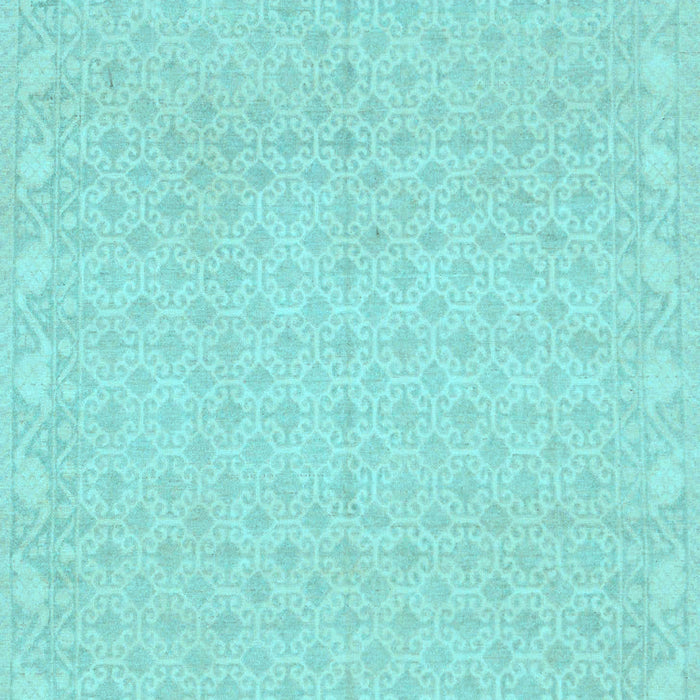 Machine Washable Oriental Light Blue Modern Rug, wshabs293lblu